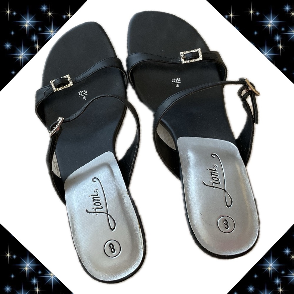Fioni Black 4” Evening Sandals
